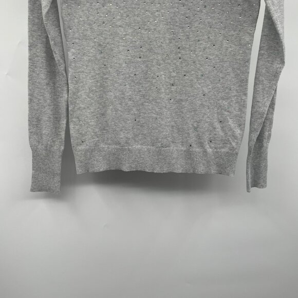 Express Womens Pullover Sweater Sequined Long Sleeve Gray Size XS - Picture 4 of 9